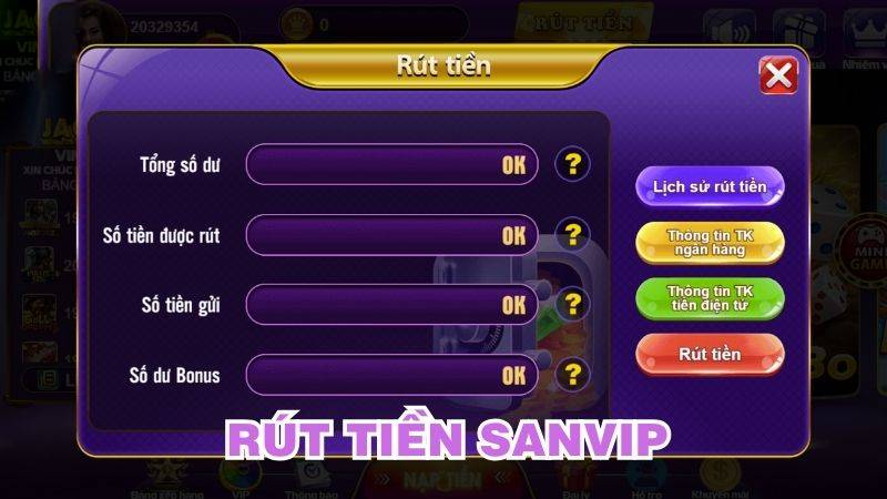 Rút tiền San Vip 