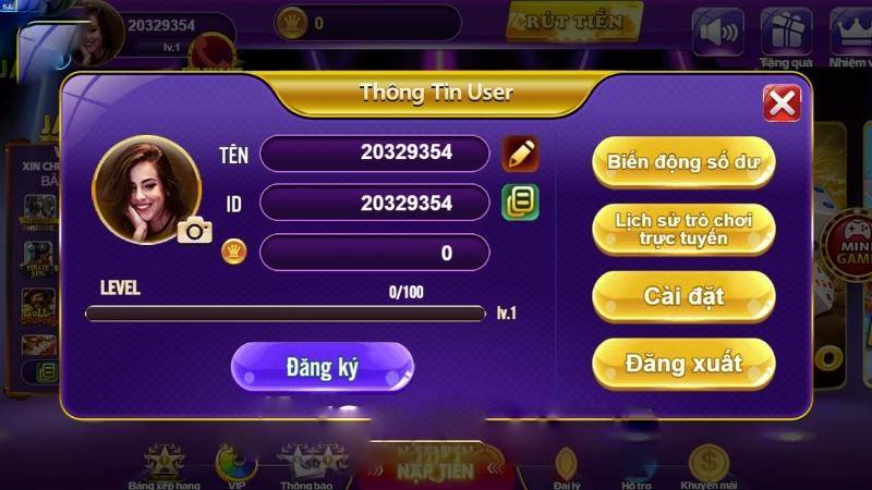 Tài khoản của người chơi bị SanVip khoá 